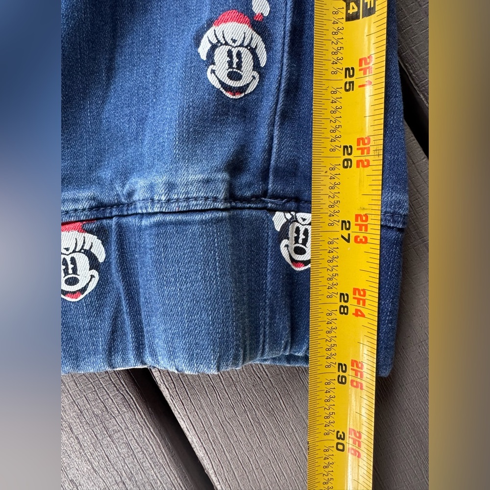 Disney Mickey & Minnie Mouse Christmas Santa Jeans Joggers Pants Elastic Size XL - Picture 7 of 7